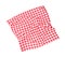 Red checked picnic cloth top view,kitchen towel