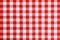 Red checked tablecloth