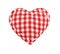 Red checkered textile, fabric heart