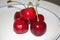 Red cherries, delicious and colorful summer fruit