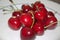 Red cherries, delicious and colorful summer fruit