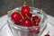 Red cherries, delicious and colorful summer fruit