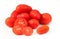 Red cherry tomatoes pear-shape form isolated