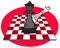 Red Chess Game, Checkmate Cartoon