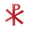 Red chi rho christian symbol