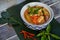 Red chicken curry : Delicious and famous Thailand food