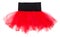 Red children`s tulle skirt isolated