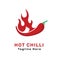 Red Chiles Pepper Logo Vector.