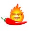 Red Chili Pepper icon. Extra spicy pepper icon illustration isolated on white background