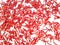 Red chilies scattered background