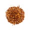 Red Chilli Pepper Flakes with Seeds Isolated