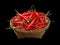 Red chillies in a basket