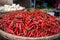 Red Chillies on sale a wicker bowl