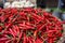 Red Chillies on sale a wicker bowl