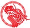 Red Chinese Dragon Head art