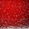 Red Christmas backdrop with falling snowflakes.