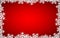 Red Christmas background, Merry Christmas snowflake background with space for your wishes