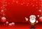 Red Christmas Background With Santa - 3