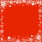 Red christmas background with snowflakes for your text . illustration design