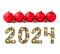 Red christmas ball and 2024 number