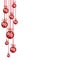 Red Christmas Baubles Red Ribbons Percents