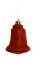 Red christmas bell decoration hanging