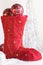 Red christmas boot