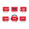 Red christmas envelopes cartoon character are playing games with various cute emoticons