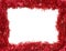 Red Christmas garland, rectangular frame