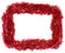 Red Christmas garland, rectangular frame