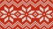 Red Christmas knit vector seamless pattern with white snowflakes and zig zag ornament