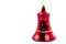 Red christmas ornament in bell shape