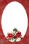 Red christmas oval classic card