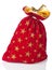 Red christmas sack isolated