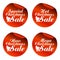 Red Christmas sale stickers special, hot, new, mega