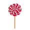 Red Christmas striped lollipop