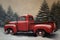 Red Christmas truck. Generate Ai