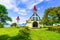 Red church at Cap Malheureux, Mauritius Island