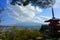 Red Chureito pagoda and Mount Fujiyama