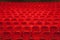 Red cinema or theater seats