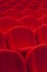 Red cinema or theatre empty seats