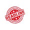 Red Circle Grunge Deadline Stamp Illustration Template Vector