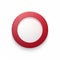 a red circular button on a white background