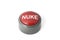 Red Circular Push Button Labeled `Nuke` on White Background