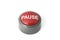 Red Circular Push Button Labeled `Pause` on White Background
