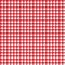 Red classic checkered table cloth texture, background with copy space. Pattern for card or banner.