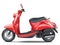 Red classic italian scooter