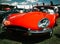 Red Classic Jaguar Race car