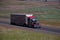 Red Classic Peterbilt / Livestock Trailer