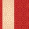 Red classical damask vertical banner